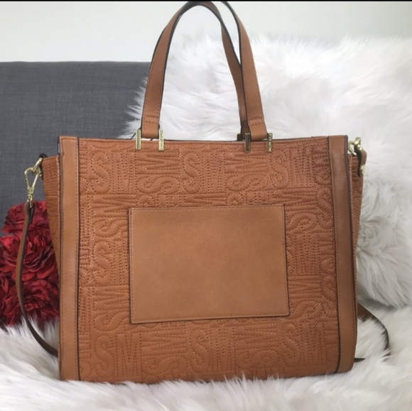 STEVE MADDEN LOGO SATCHEL TOTE HANDBAG SHOULDER - Picture 4 of 5